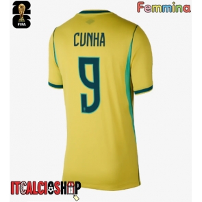 Brasile Matheus Cunha #9 Prima Maglia Femmina Mondiali 2026 Manica Corta
